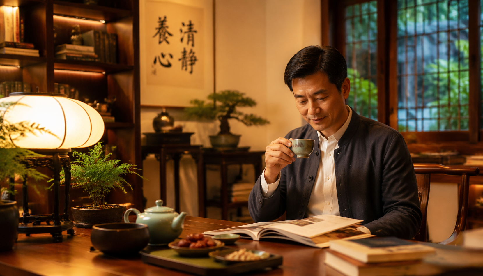 中年男性健康养生配图